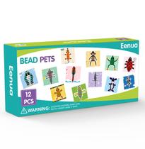 Kit de chaveiro Craft Set Eenua Pony Beads para crianças com 12 animais