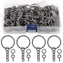 Kit de chaveiro Jewelry Finding Sweet 450 unidades, 25 mm, preto Kit de chaveiro Jewelry Finding Sweet 450 unidades, 25 mm, preto