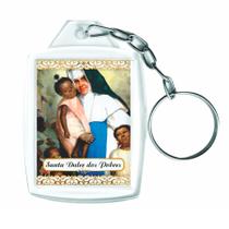 Kit De Chaveiros Acrílicos 3x4cm Com Argola Santa Dulce Com 12 Unidades