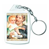 Kit De Chaveiros Acrílicos Com Argola 3x4 Católicos São José - 12 Unidades