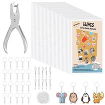 Kit de Chaveiros de Papel Termorretrátil CRTWDMAN com 30 Folhas e 20 Fechos Kit de Chaveiros de Papel Termorretrátil CRTWDMAN com 30 Folhas e 20 Fechos