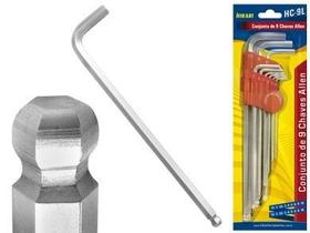 Kit de Chaves Allen 9 Peças de 1,5mm a 10mm Hikari HC-9L Kit de Chaves Allen 9 Peças de 1,5mm a 10mm Hikari HC-9L