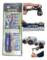 Kit De Chaves Catraca Com Soquetes 8-9-10-11-12-14-17- 24mm