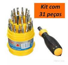Kit de chaves catraca movel 31pc multiuso fenda philips torx