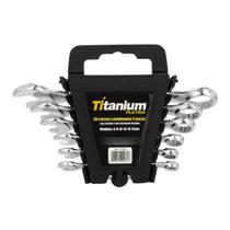 Kit De Chaves Combinadas 6 A 17mm Aco Carbono 6pcs Titanium