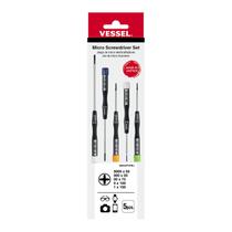 Kit de Chaves de Fenda Micro VESSEL 5 Peças Nº 99005PHPBU Fabricado no Japão