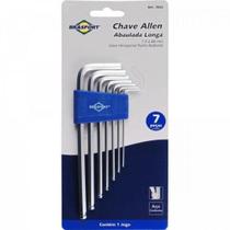 Kit de Chaves Hexagonais Abaula Longa Com 7 Peças de 1.5 a 6mm Brasfort