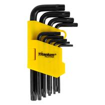 Kit de chaves torx 9 peças curto t10 a t50mm - crv