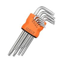 Kit De Chaves Torx De 9 Peças, Chaves Allen Hexagonais, Chave De Flor De Ameixa, Chave De Fenda Em L