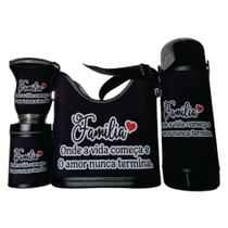 Kit de chimarrão completo FAMILIA, onde a vida começa e o amor nunca termina