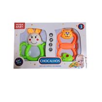 Kit De Chocalho E Mordedor Brinquedo Para Bebê 2 Peças (2408)
