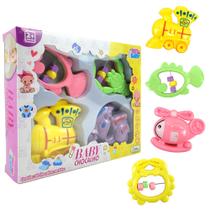 Kit De Chocalhos E Mordedor Baby Play Set Infantil - 3 Meses - Zein