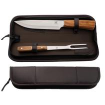 Kit De Churrasco Com 2 Peças Hitita 9 Faca E Garfo Aço Imperial