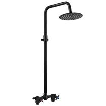 Kit de Chuveiro Externo Aolemi 20 cm com Chuva, Preto Fosco Kit de Chuveiro Externo Aolemi 20 cm com Chuva, Preto Fosco