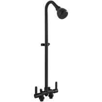 Kit de Chuveiro Externo Aolemi 78 cm Preto Fosco com 2 Válvulas de Latão