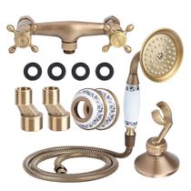 Kit de chuveiro Fdit Vintage Style Copper com cabeça de chuveiro e mangueira