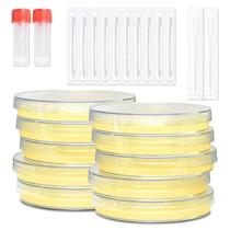 Kit de Ciência com Placas de Ágar Nutriente em Placas de Petri, 30 Placas de Ágar Pré-Derramadas e Cotonetes para Experimentos Científicos, Kit de Ciência de Bactérias - Selado Individualmente
