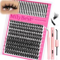 Kit de Cílios em Tufo MilyBest 80D Volume Espigado 13-19 mm