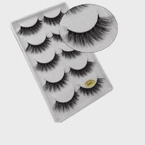 Kit de Cílios Postiço Natural 3D Extenção Mink Pares 5 pares - G603