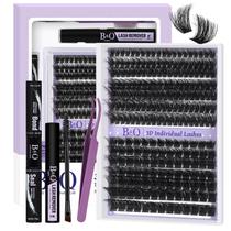 Kit de Cílios Postiços 3D Fluffy B&Qaugen com Cachos de 10-18mm Kit de Cílios Postiços 3D Fluffy B&Qaugen com Cachos de 10-18mm