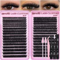 Kit de Cílios Postiços Zenotti com 544 Unidades de Grupos de Cílios 8-16mm Kit de Cílios Postiços Zenotti com 544 Unidades de Grupos de Cílios 8-16mm