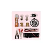 Kit de Circuito Elétrico Escolar - 17 Peças com Bússola