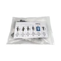 Kit De Clipe De Fixação Para Painel De Porta De Carro Com Ferramenta De Remoção E Rebites Plásticos