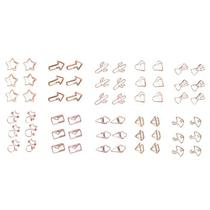 Kit de Clips para Papel Cor Rose Gold com 6 Unidades - Interponte / WX Gift