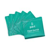 Kit de cocô de acampamento PACT Pack Out com lenços umedecidos, bolsas e pó de cocô