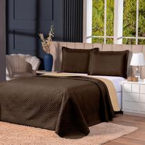 Kit de Colcha Dupla Face Cama Posta Aconchego Toque Macio