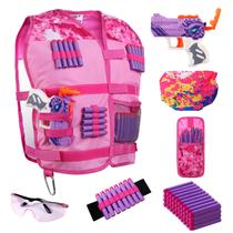 Kit de colete tático Hely Candy Girls com Blaster Nerf Purple
