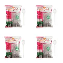 Kit de Colher para Sobremesa 12,2cm Cristal Goldenplast 4 Pacotes com 50 unidades Kit de Colher para Sobremesa 12,2cm Cristal Goldenplast 4 Pacotes com 50 unidades