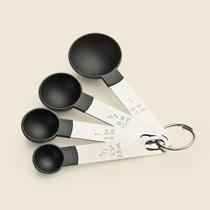 Kit de Colheres Medidoras Black Inox com 4 Peças - ACASA