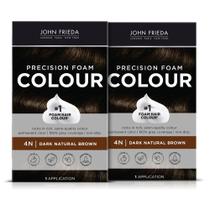 Kit de coloração de cabelo John Frieda Precision Foam 4N Dark Brown x2