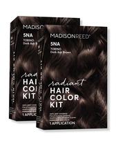 Kit de coloração de cabelo Madison Reed Radiant 5NA Dark Ash Brown, pacote com 2 unidades