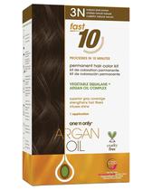 Kit de coloração de cabelo One 'N Only Argan Oil Fast 10 3N Castanho escuro Kit de coloração de cabelo One 'N Only Argan Oil Fast 10 3N Castanho escuro