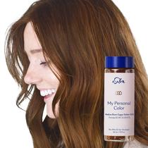 Kit de coloração de cabelo Salon Permanente Marrom Médio Cobre Dourado