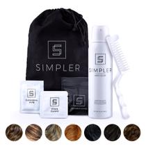 Kit de Coloração de Cabelo Simpler para Homens - Cobertura Total dos Cabelos Brancos (Castanho Médio)