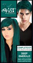 Kit de Coloração de Cabelo Splat Cores Rebeldes Verde Esmeralda Intenso Kit de Coloração de Cabelo Splat Cores Rebeldes Verde Esmeralda Intenso