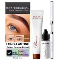 Kit de coloração para sobrancelhas DLUX PROFESSIONAL Castanho de longa duração Kit de coloração para sobrancelhas DLUX PROFESSIONAL Castanho de longa duração