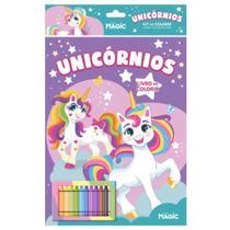 Kit De Colorir 1 Livro + 12 Gizes De Cera - Livros Magic Kids Kit De Colorir 1 Livro + 12 Gizes De Cera - Livros Magic Kids