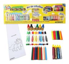 Kit De Colorir Art Kids Canetas Tintas Giz e Muito Mais