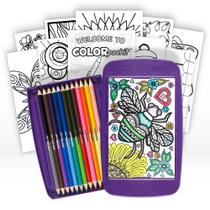 Kit de Colorir Colorpockit - Conjunto de Arte para Viagem com Lápis de Cor