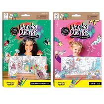 Kit de colorir Creativity for Kids Wonder Worlds 3D, pacote com 2 Kit de colorir Creativity for Kids Wonder Worlds 3D, pacote com 2