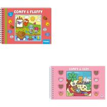 KIt de colorir Kit de colorir Comfy and Fluffy Red + Comfy and Cozy Pink KIt de colorir Kit de colorir Comfy and Fluffy Red + Comfy and Cozy Pink