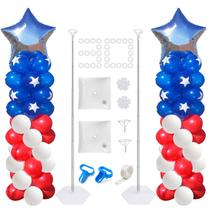 Kit de coluna de balão IDAODAN, conjunto de 2 m com suporte de 2 m para decoração de festas