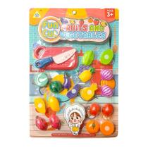 Kit de Comida de Brinquedo Frutas e Legumes Domni