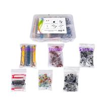 Kit De Componentes Eletrônicos DIY Mistos 6 Tipos Resistor Capacitor Transistor Diodo LED To-92 Para