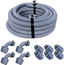 Kit de conduíte elétrico flexível à prova de líquido de 1/2" 30m à prova de líquido