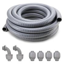 Kit de conduíte estanque a líquidos DWALE 1-1/4 polegadas e 25 pés com conexões Kit de conduíte estanque a líquidos DWALE 1-1/4 polegadas e 25 pés com conexões